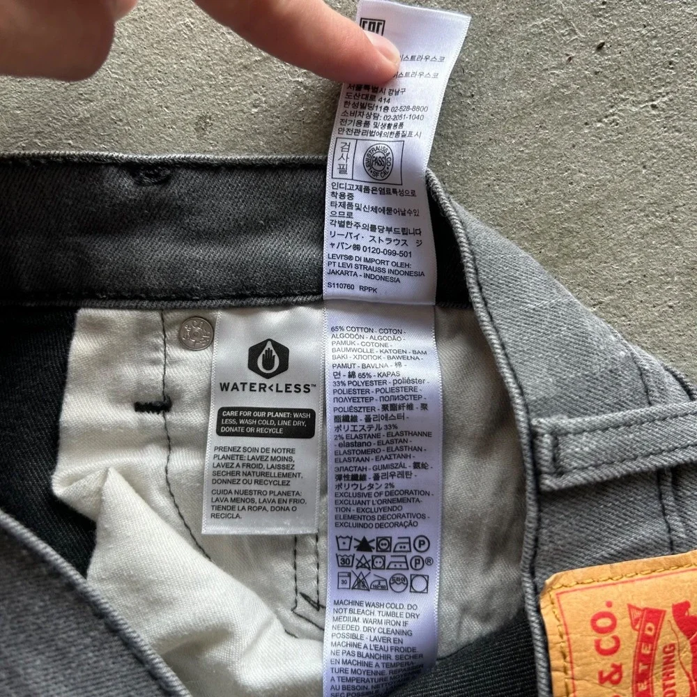 Levis 511 Jeans Size 29x32 Gray Wash Denim Slim Fit Straight Waterless Stretch